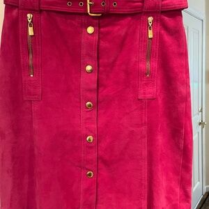 Michael Kors Genuine Suede Skirt